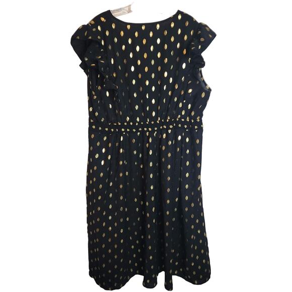BloomChic Black Dress with Gold Foil  Accents, NWT, 18/20 - Picture 6 of 6